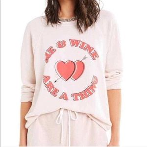 Wildfox Me & Wine are a Thing sweatshirt L